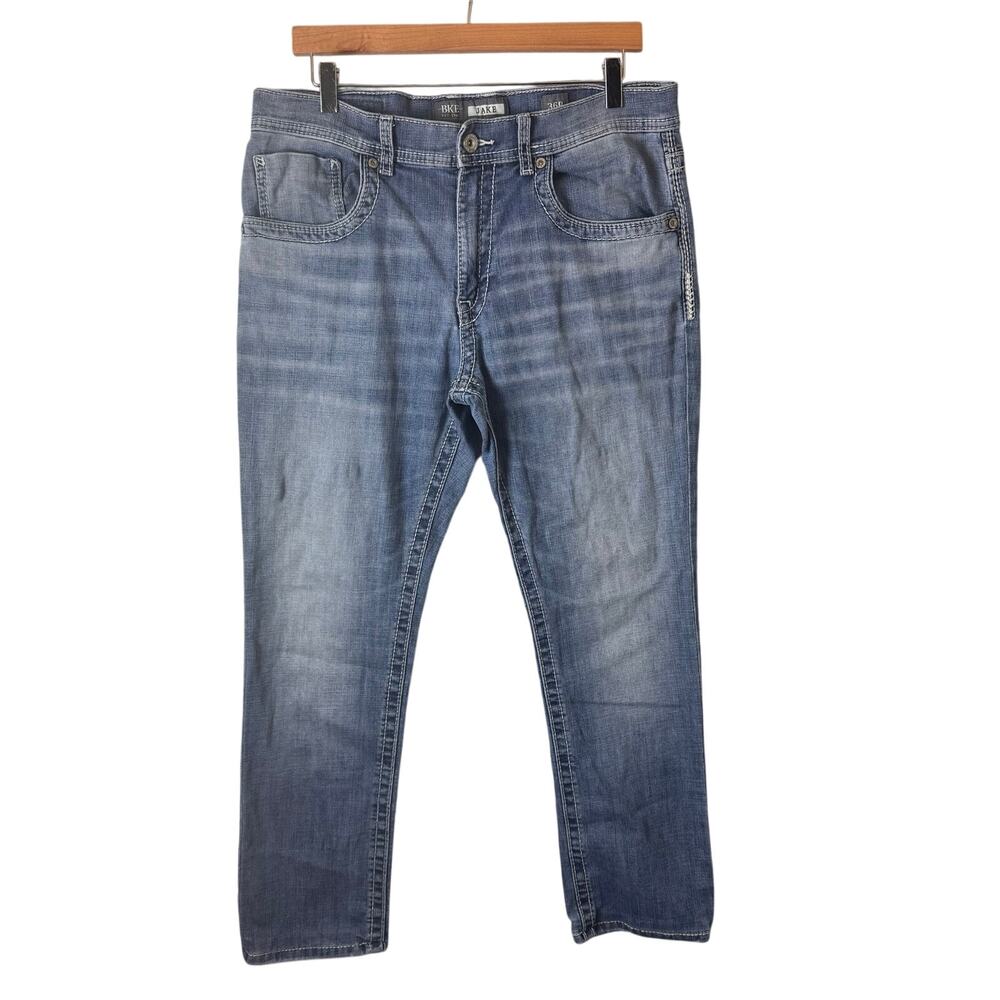 BKE Jake Jeans Mens 36 Straight Leg Thick Stitch Y2K Retro Throwback Denim